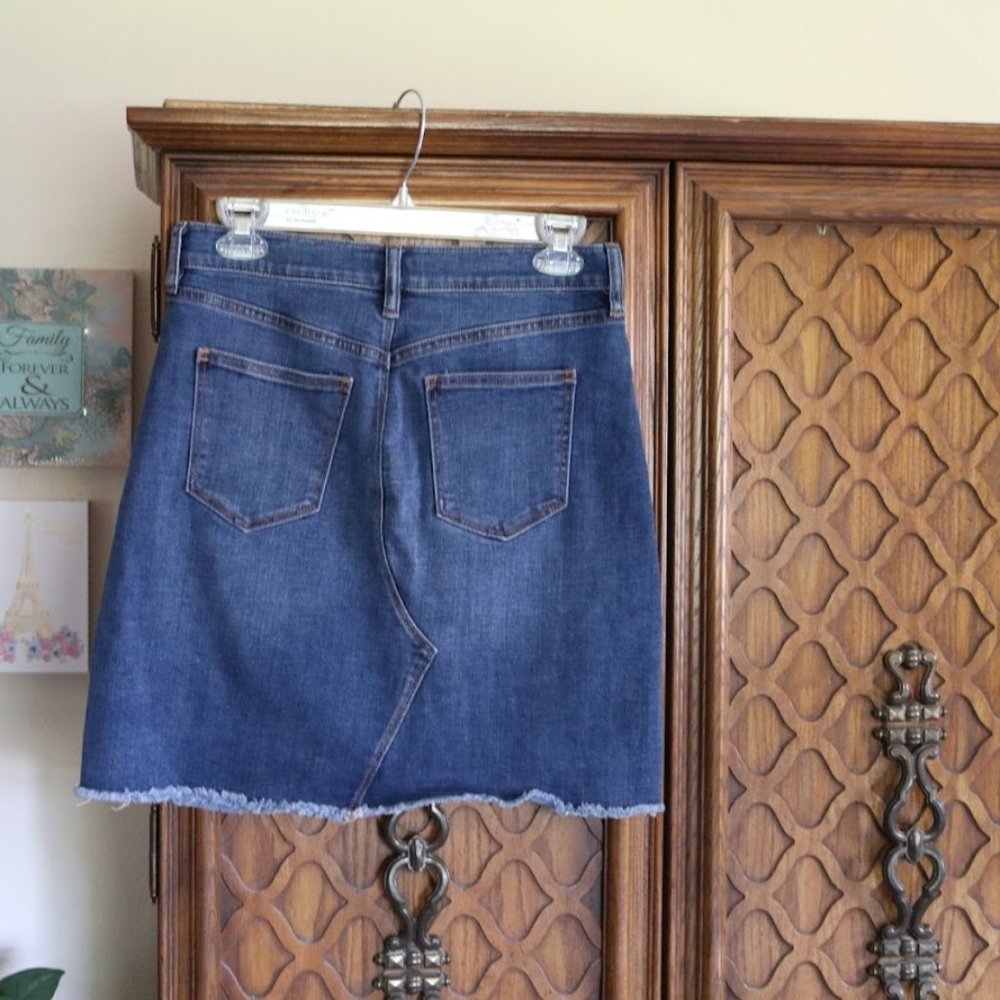 J.Crew Raw Hem Denim Skirt - Style #H4917 - Picture 4 of 16